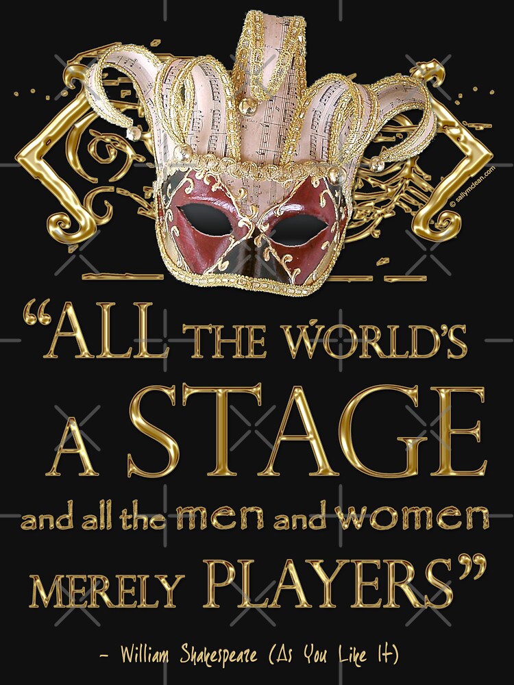 Thumbnail 7 of 7, Essential T-Shirt, Shakespeare As You Like It Stage Quote designed and sold by Styled Vintage.