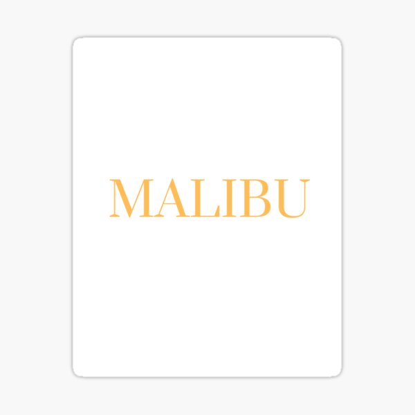 Yellow Malibu Graphic Sticker