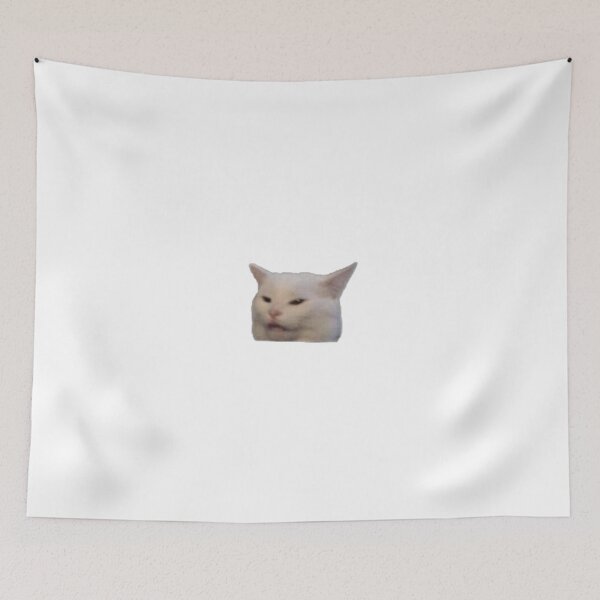 Item preview, White cat meme designed and sold by stickerdesignss.