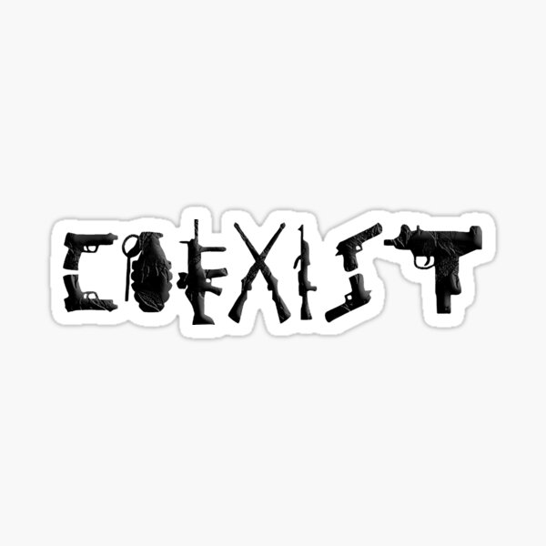 Koexistieren - Waffen Sticker