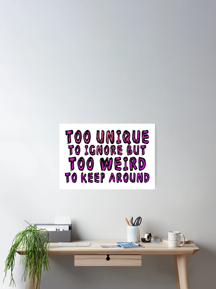 Thumbnail 2 of 3, Poster, Humorous Eccentric Pink Lettering Print designed and sold by Urban-Lettering.