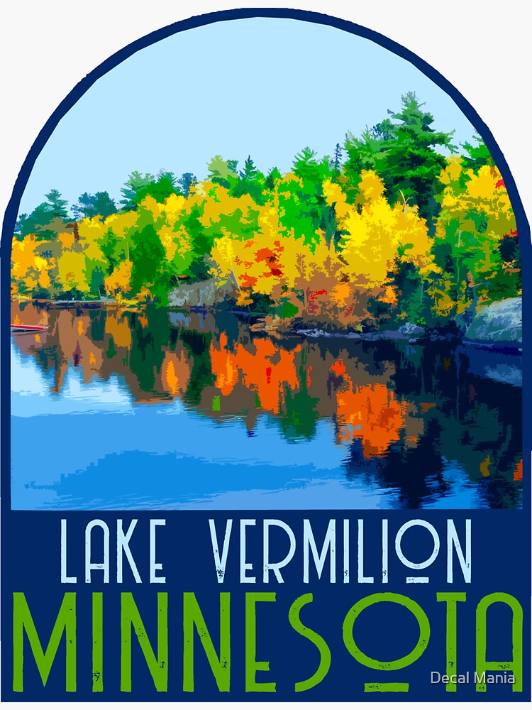 "Lake Vermilion Minnesota Decal" Sticker by zsonn Redbubble