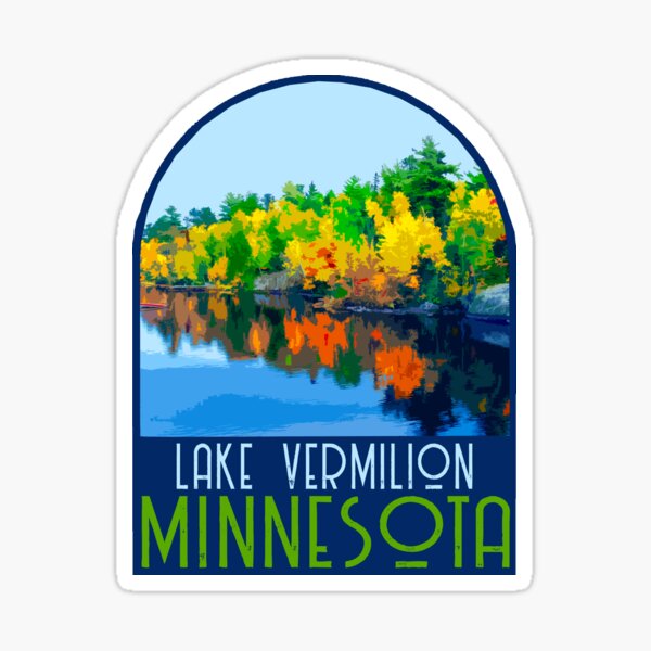 "Lake Vermilion Minnesota Decal" Sticker by zsonn Redbubble