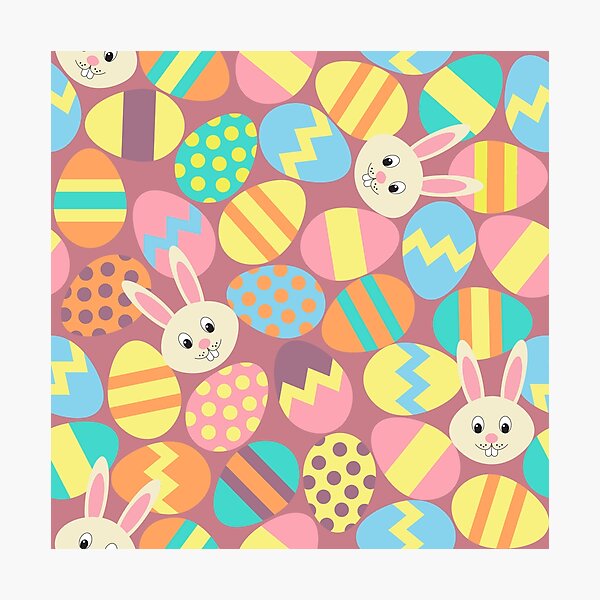 Easter Eggs & Bunnies Photographic Print