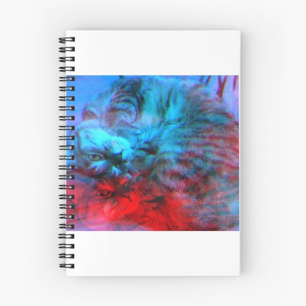 Item preview, Blue and Red Staring Cat designed and sold by Nerddegreeburns.