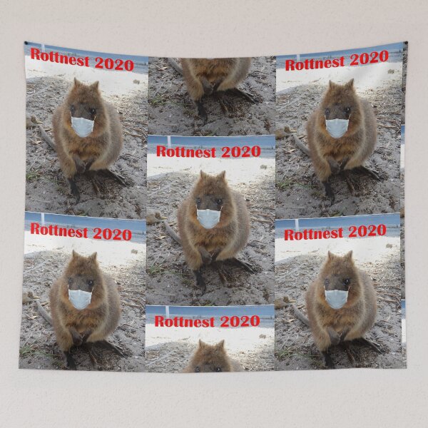 Item preview, Rottnest Island 2020 Quokka facemask designed and sold by Lunaqwa.