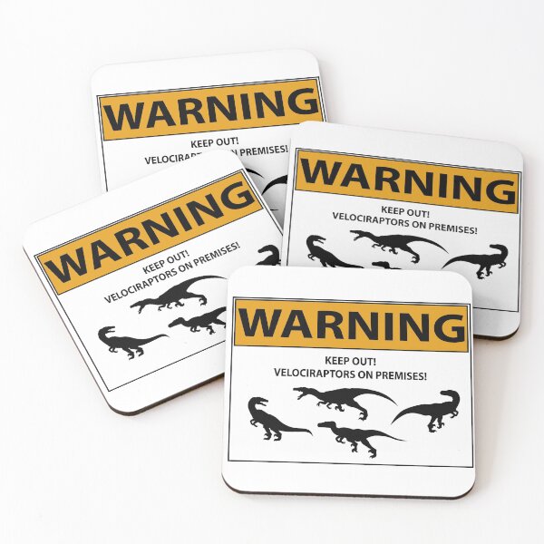Item preview, Keep Out Sign (Velociraptors) designed and sold by TheKohakuDragon.