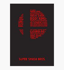 Super Smash Bros. Typography Photographic Print