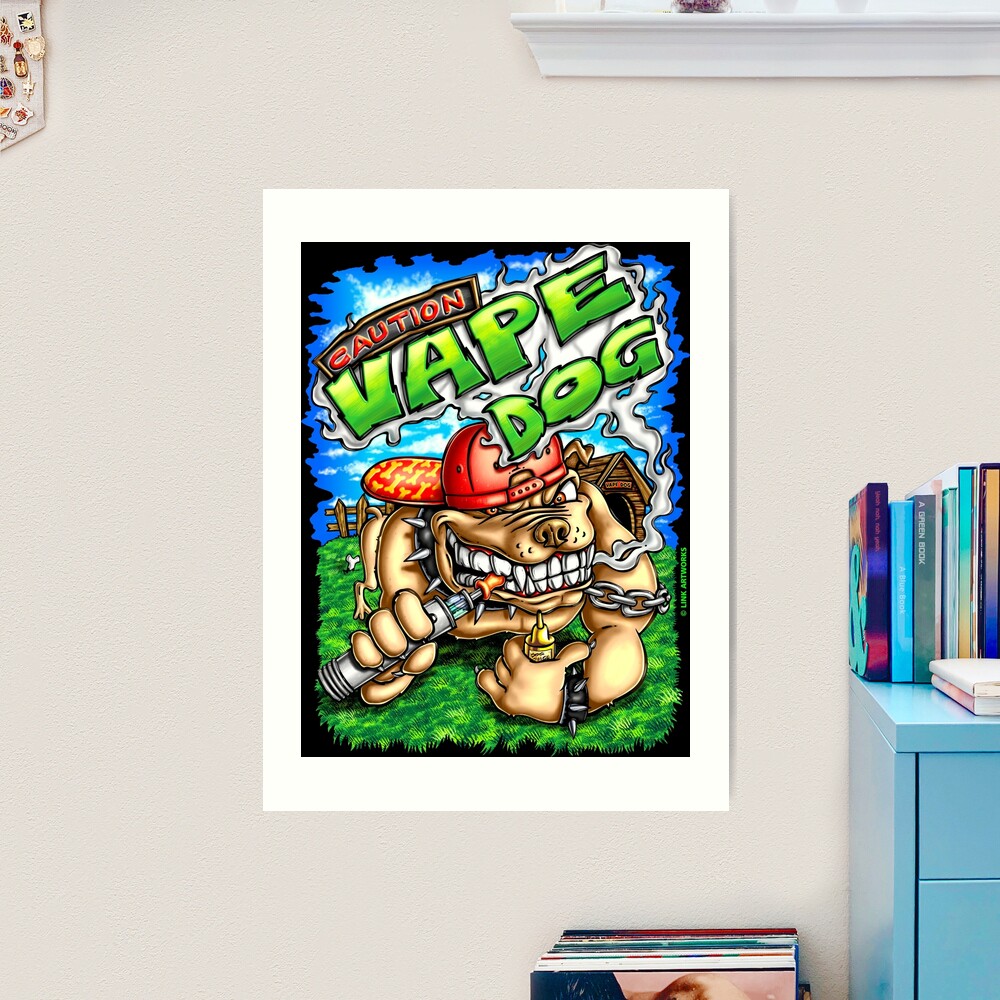 Vape Dog Art Print for Sale by LinkArtworks | Redbubble