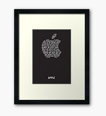 Apple Typography Framed Print
