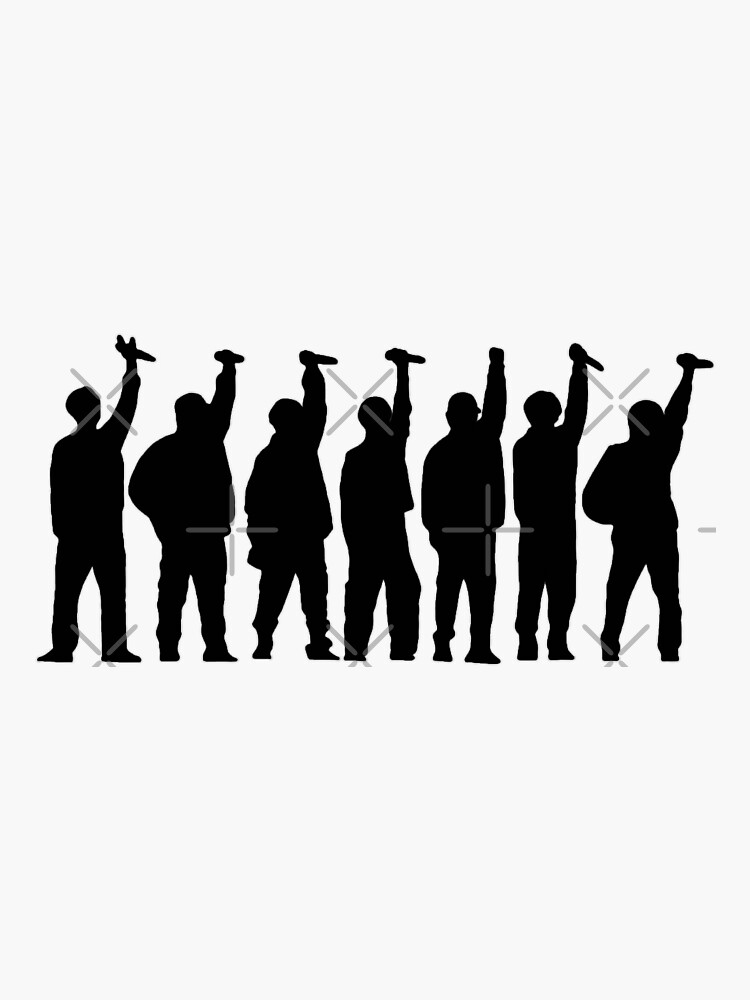 "BTS SILHOUETTE " Sticker by euphoriadoodles Redbubble