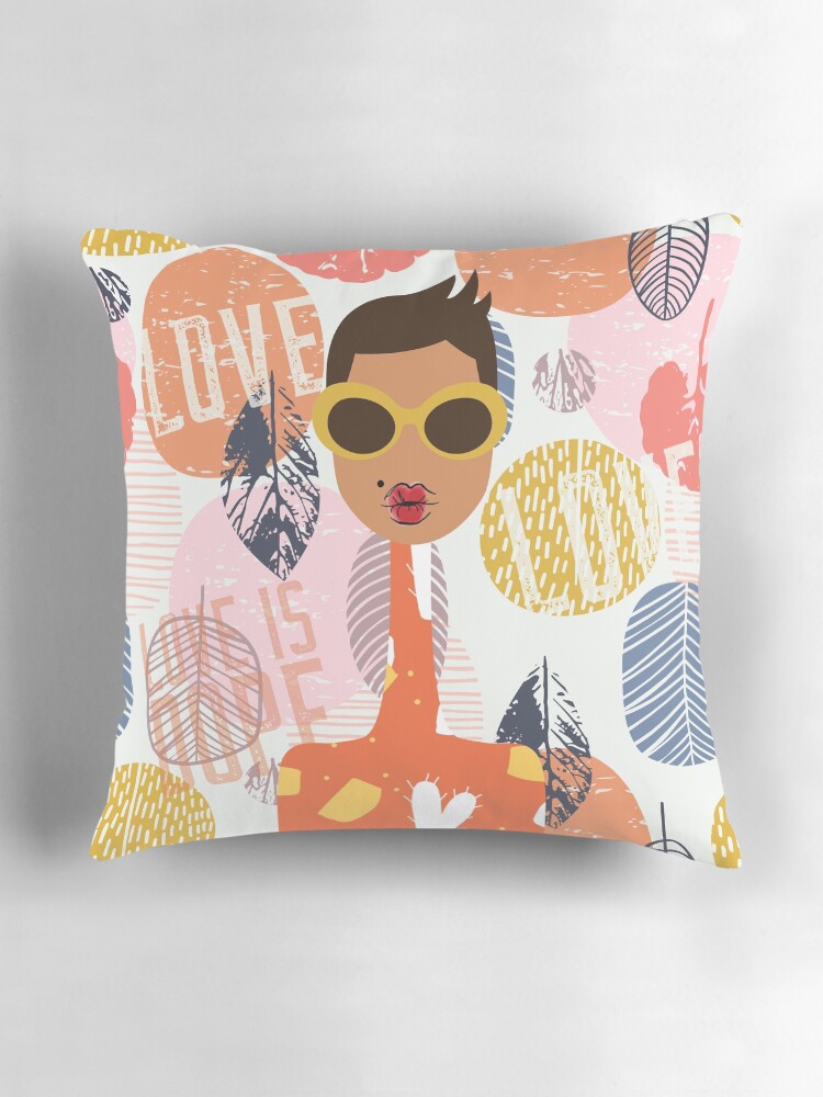 Thumbnail 3 of 4, Pillow, Love is Dope designed and sold by 6256design.