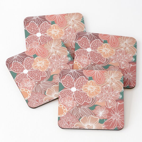 Item preview, Pink, Brown and Red Flowers designed and sold by emmalemon8.