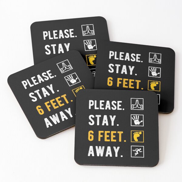 Item preview, PLEASE STAY 6 FEET AWAY  designed and sold by AnimaLovers.