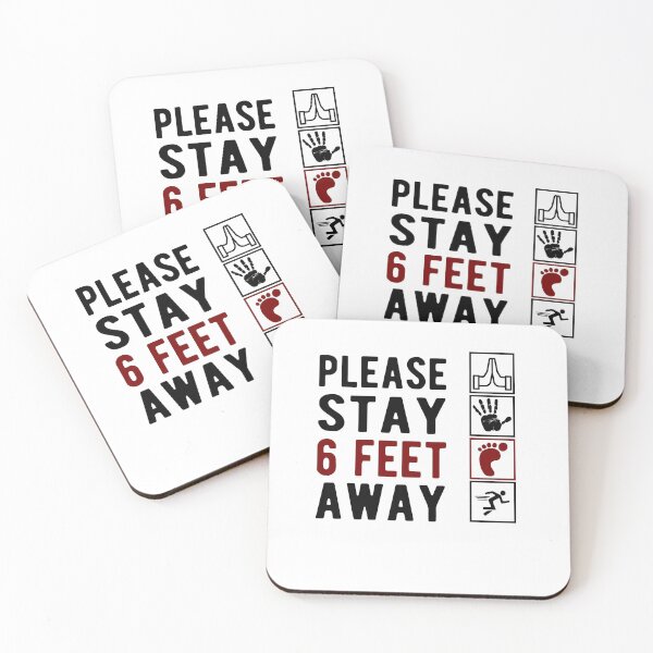 Item preview, PLEASE STAY 6 FEET AWAY  designed and sold by AnimaLovers.