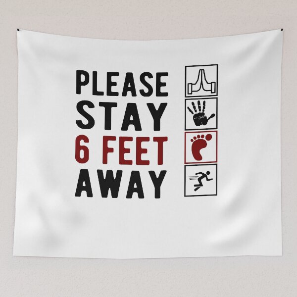 Item preview, PLEASE STAY 6 FEET AWAY  designed and sold by AnimaLovers.