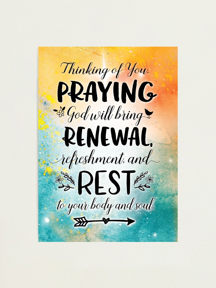 Get Well Soon, Praying God will Bring you Refreshment and Rest | Magnet