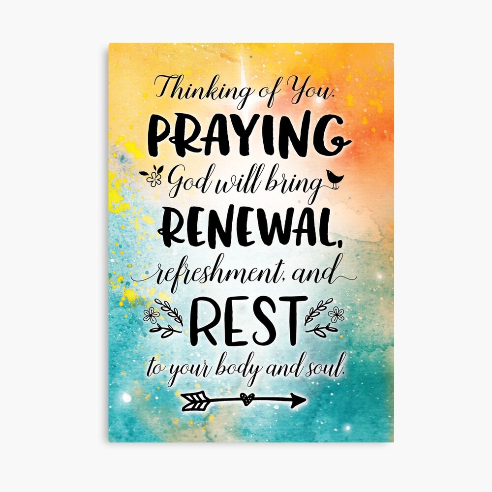 Get Well Soon, Praying God will Bring you Refreshment and Rest | Magnet