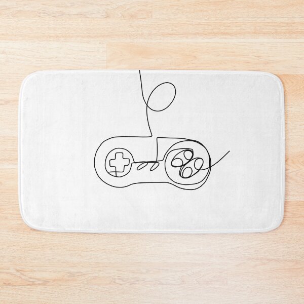 Item preview, One Line Drawing Super Nintendo Controller designed and sold by Malamootpoint.
