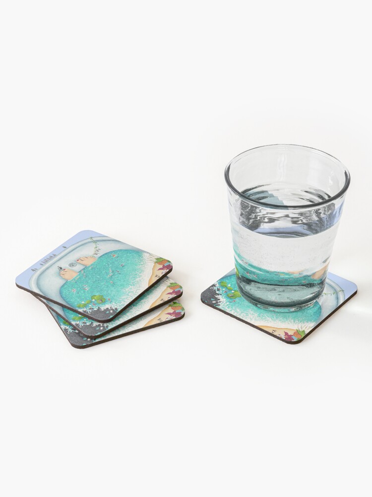 Thumbnail 2 of 5, Coasters (Set of 4), What the Ocean gave Me designed and sold by grimmhewitt67.