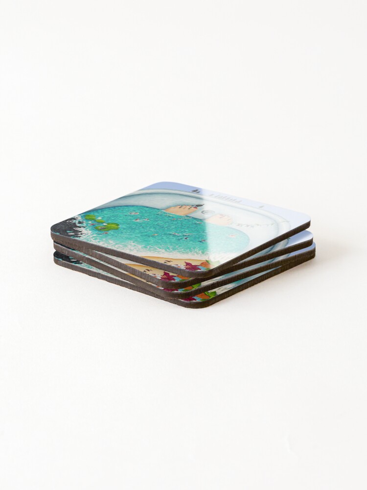 Thumbnail 4 of 5, Coasters (Set of 4), What the Ocean gave Me designed and sold by grimmhewitt67.