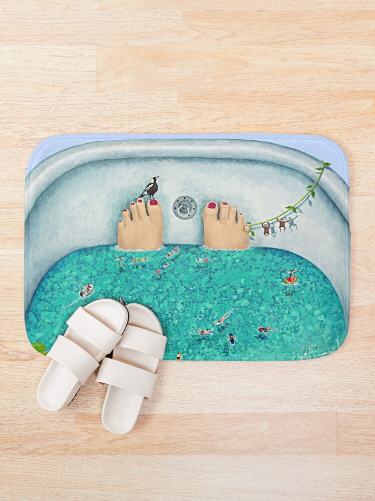 Thumbnail 2 of 6, Bath Mat, What the Ocean gave Me designed and sold by grimmhewitt67.