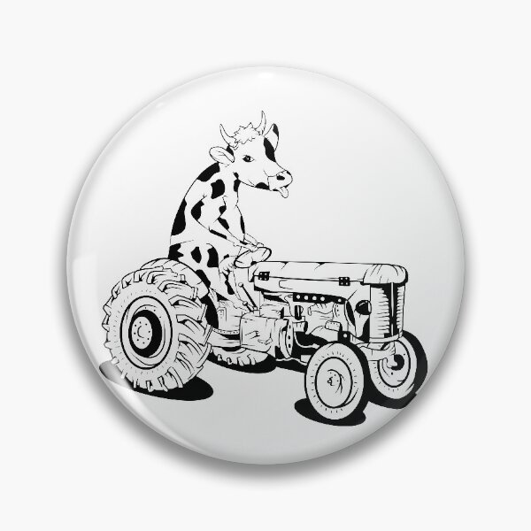 Item preview, Cow driving a tractor designed and sold by piedaydesigns.