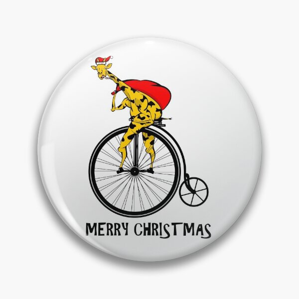 Item preview, Giraffe Riding A Bike Christmas designed and sold by piedaydesigns.