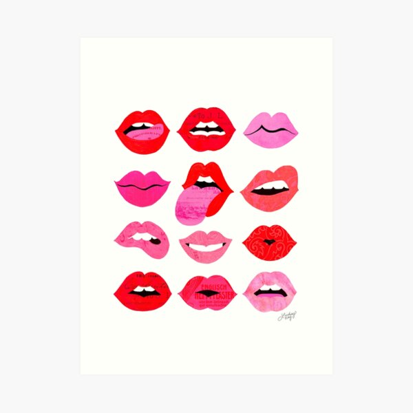Lips of Love Illustration Art Print