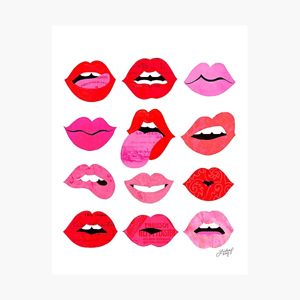 Lips of Love Illustration Photographic Print