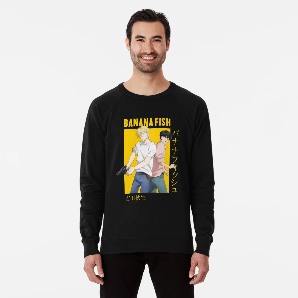 Banana Fish Ash Lynx Eiji Okumura Card Anime Lightweight Sweatshirt for Sale by kino san Redbubble