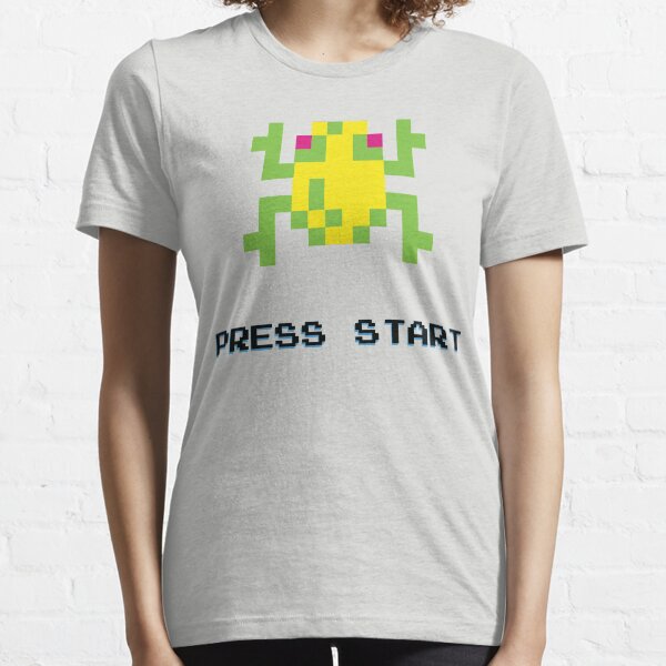 Classic Frogger 8 Bit Press Start T-shirt, Unisex
