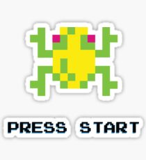FROGGER RETRO PRESS START ARCADE TSHIRT Sticker