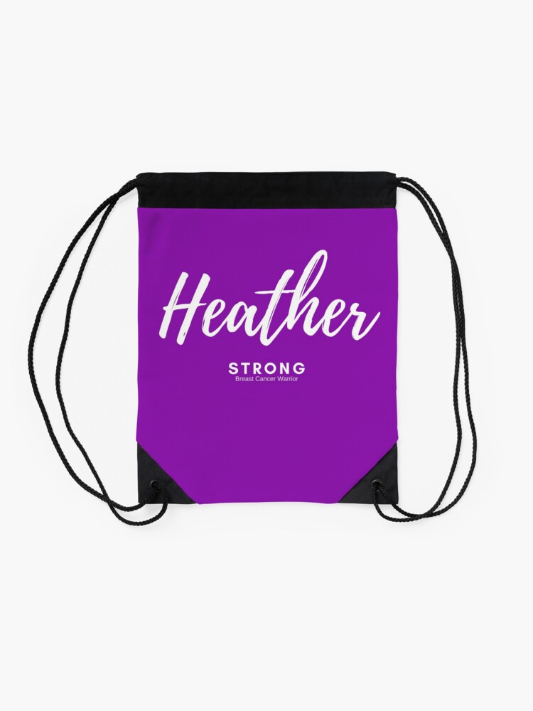 Alternate view of Heather Strong - Light Version Drawstring Bag