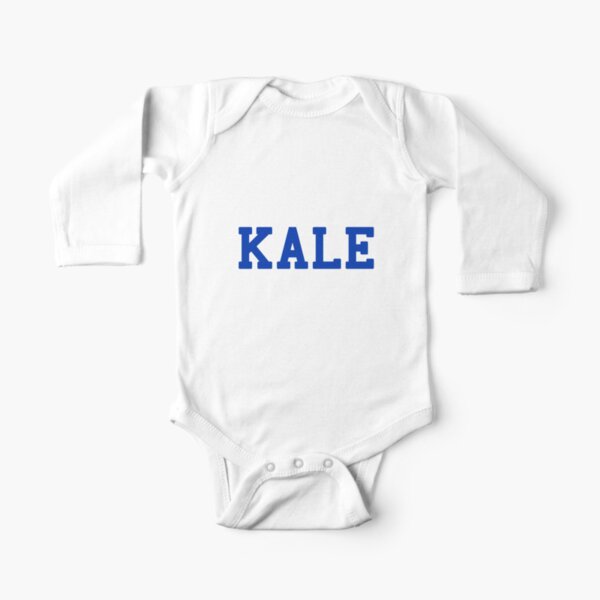KALE (blue lettering) Long Sleeve Baby One-Piece