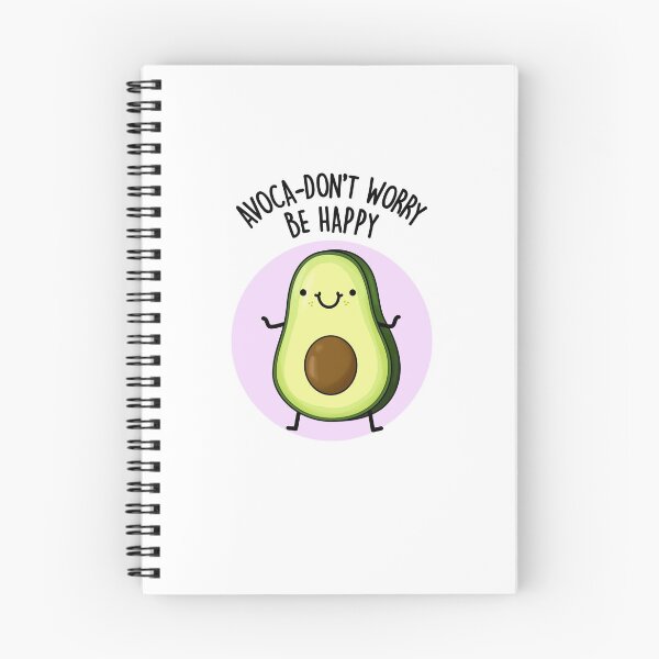 Item preview, Avoca-don't Worry Be Happy Funny Avocado Puns  designed and sold by punnybone.