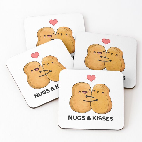 Item preview, Nugs And Kisses Funny Chicken Nugget Puns  designed and sold by punnybone.