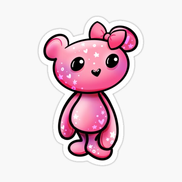 Meg the Pink Galaxy Bear Sticker