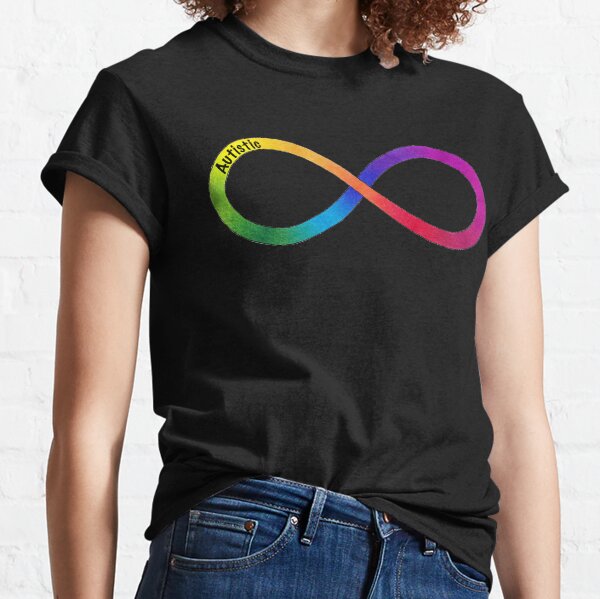 Neurodiversity Symbol with "Autistic" Text Classic T-Shirt
