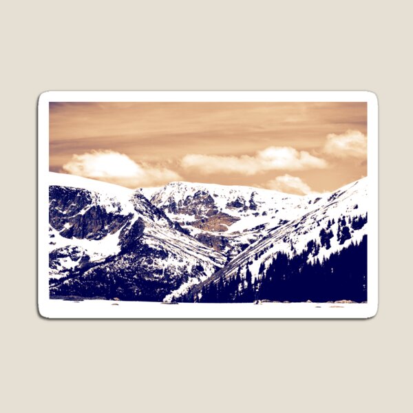 Mortography Rocky Mountains Brooch/Magnet