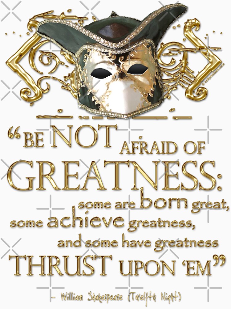 Thumbnail 3 of 3, Racerback Tank Top, Shakespeare Twelfth Night Greatness Quote designed and sold by Styled Vintage.