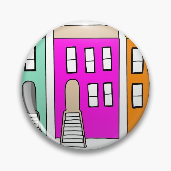 Item preview, Colorful brownstone houses designed and sold by natdoll.