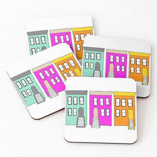 Item preview, Colorful brownstone houses designed and sold by natdoll.