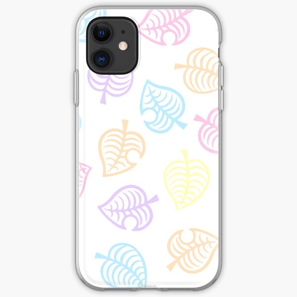Nook Pastel Leaf Pattern - Animal Crossing New Horizons iPhone Soft Case