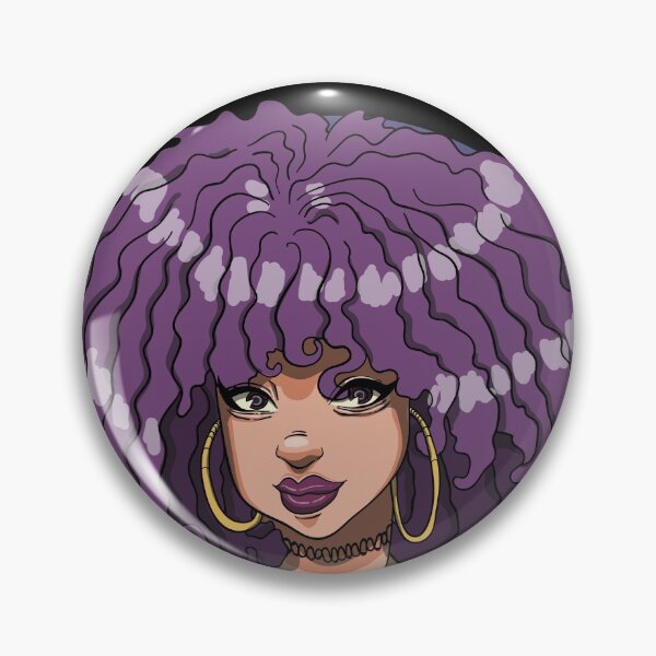 Item preview, Black Girl Anime Purple Diva designed and sold by animejones.