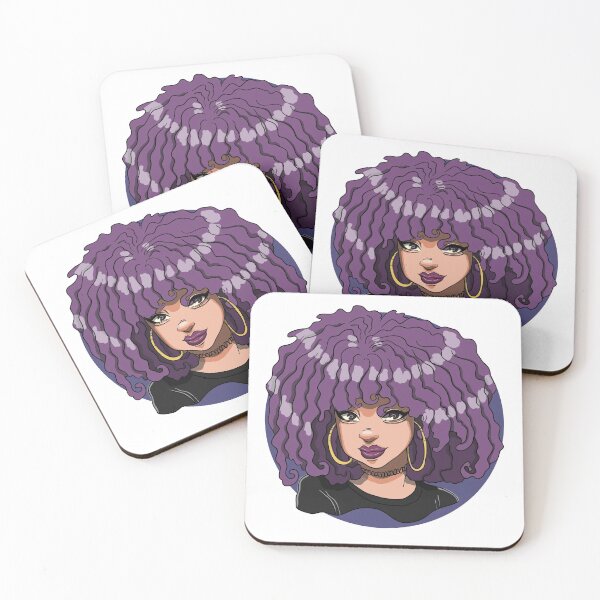 Item preview, Black Girl Anime Purple Diva designed and sold by animejones.
