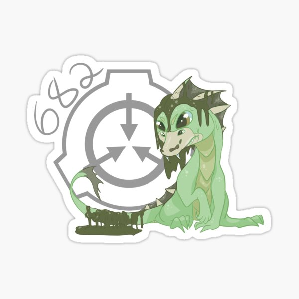 SCP-682 'Scarily Cute Pests' Sticker for Sale by WarFang-Arts