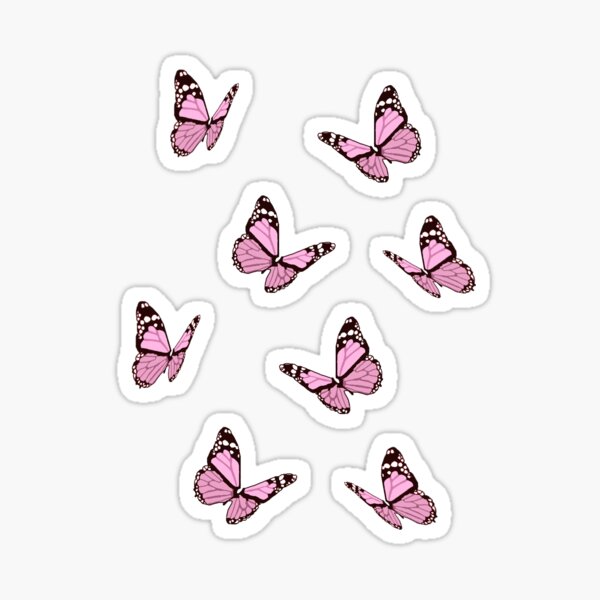 Butterfly Pink Aesthetic Sticker