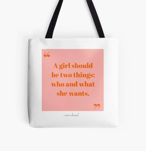 Coco Chanel Inspirational Quote  Tote Bag for Sale by curiousquotes