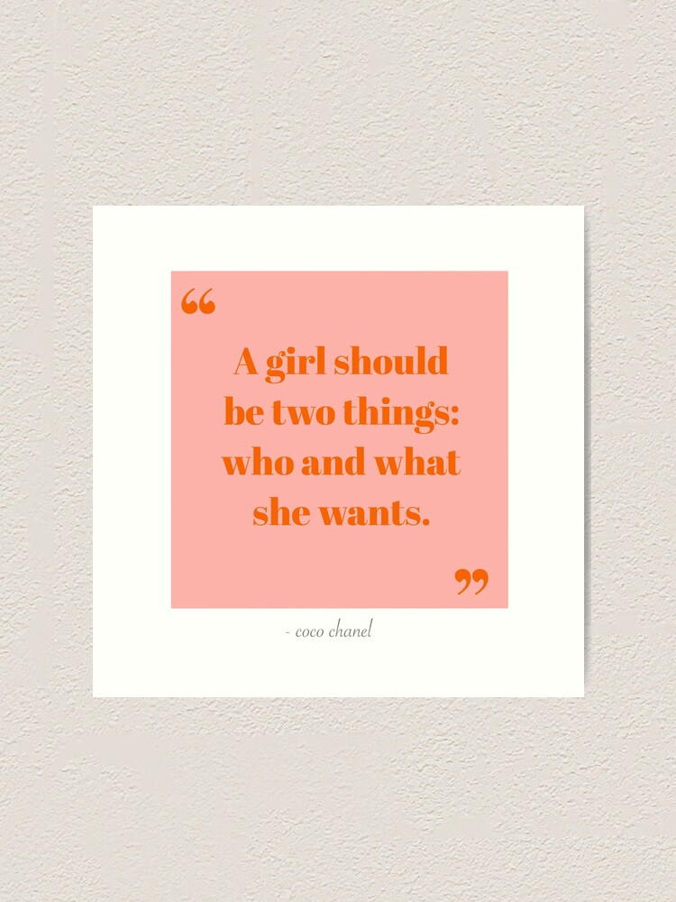 Coco Chanel Inspirational Quote Wall Decor Picture - India